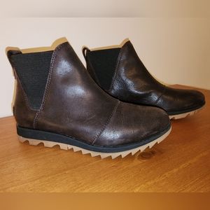 Sorel Harlow Chelsea Bootie, Size 6, Color: Blackened Brown